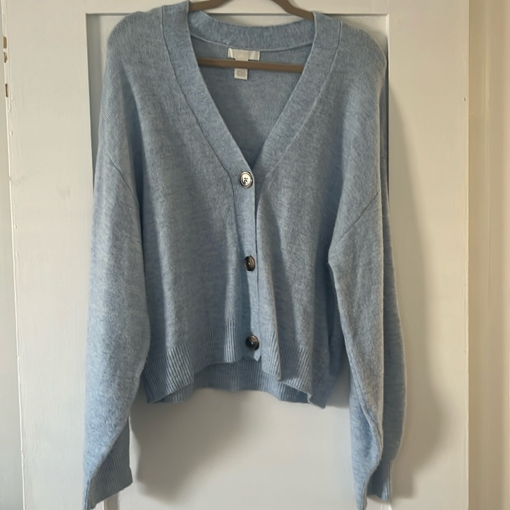 H&M baby blue cardigan